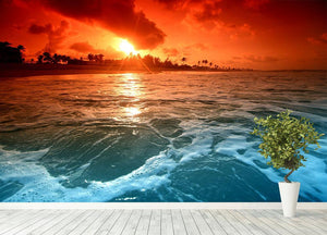 landscape ocean sunrice Wall Mural Wallpaper - Canvas Art Rocks - 4