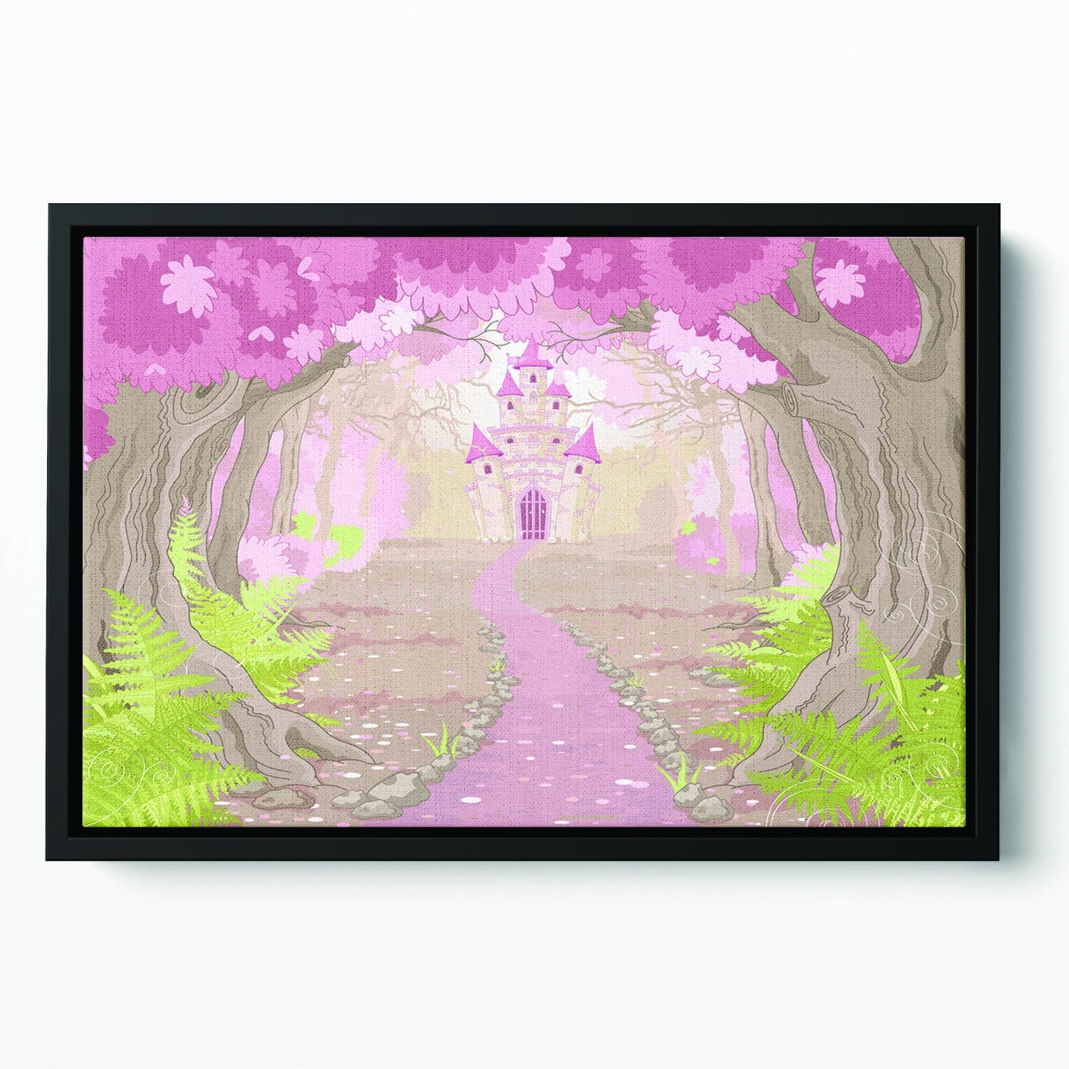 magic fairy tale princess castle Floating Framed Canvas