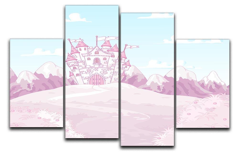 magic princess castle 4 Split Panel Canvas  - Canvas Art Rocks - 1