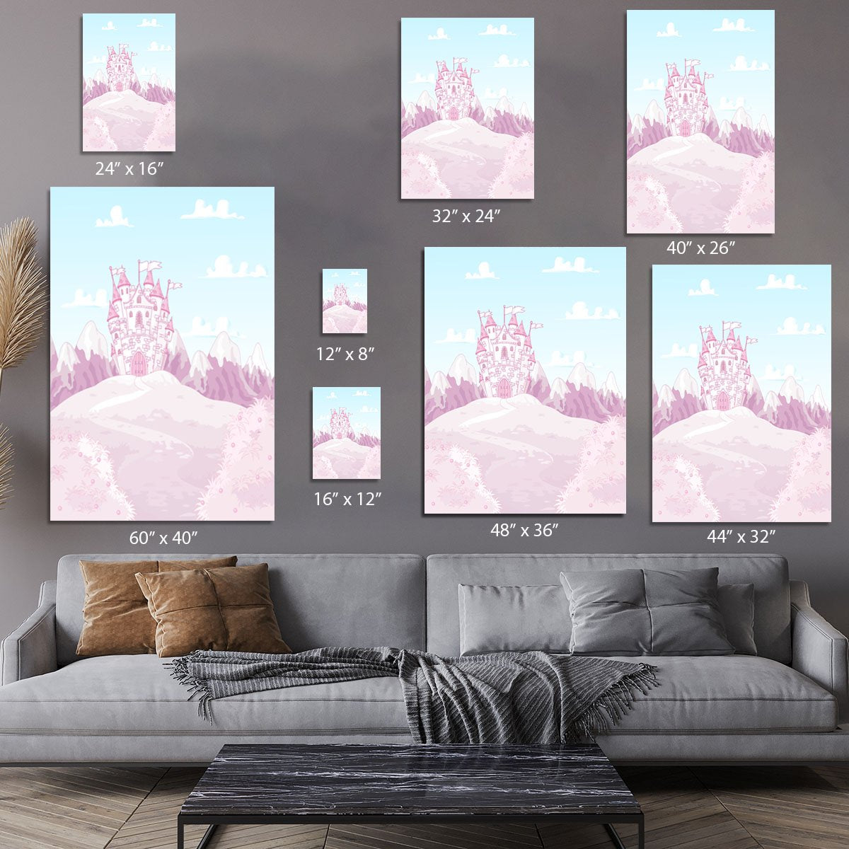 magic princess castle Canvas Print or Poster