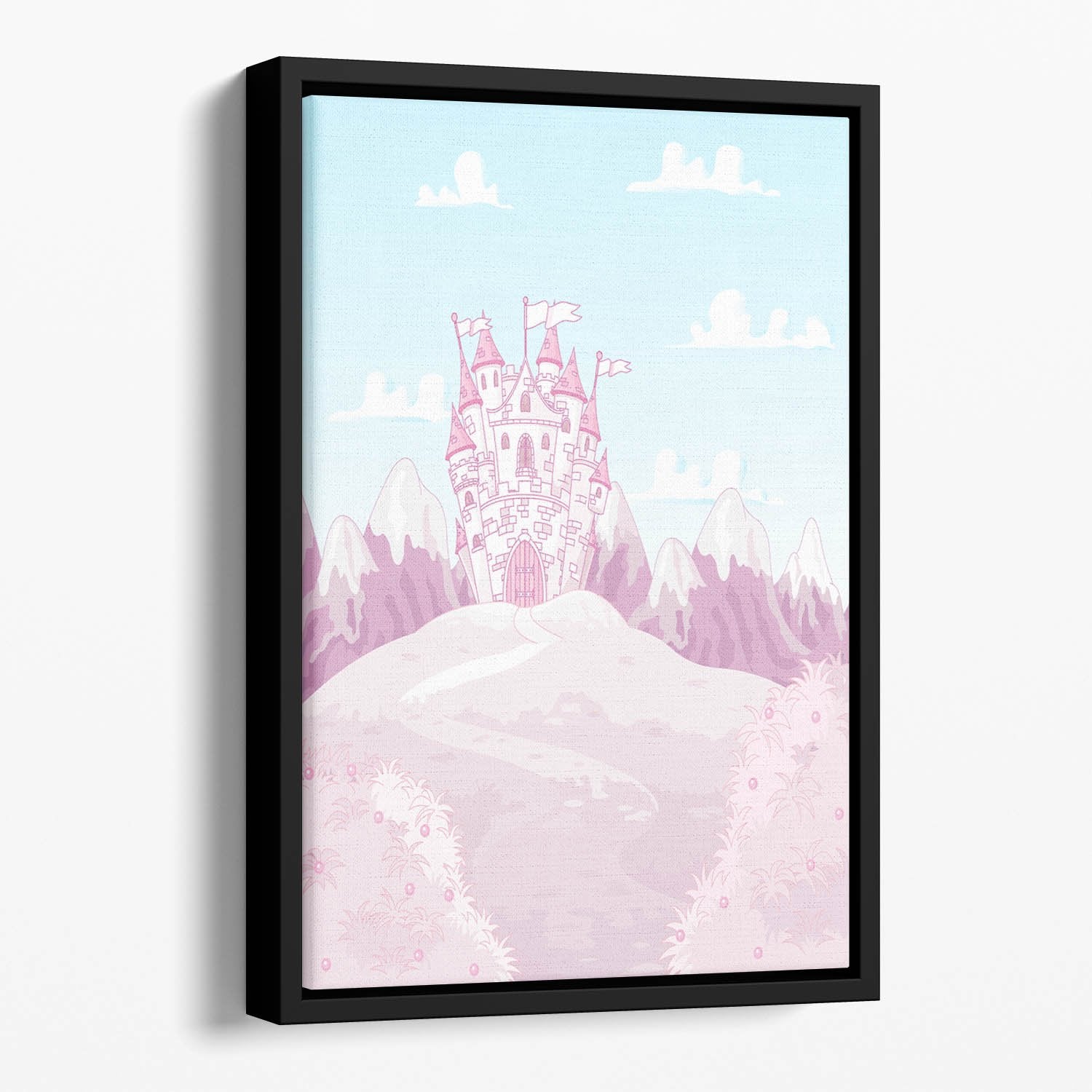 magic princess castle Floating Framed Canvas