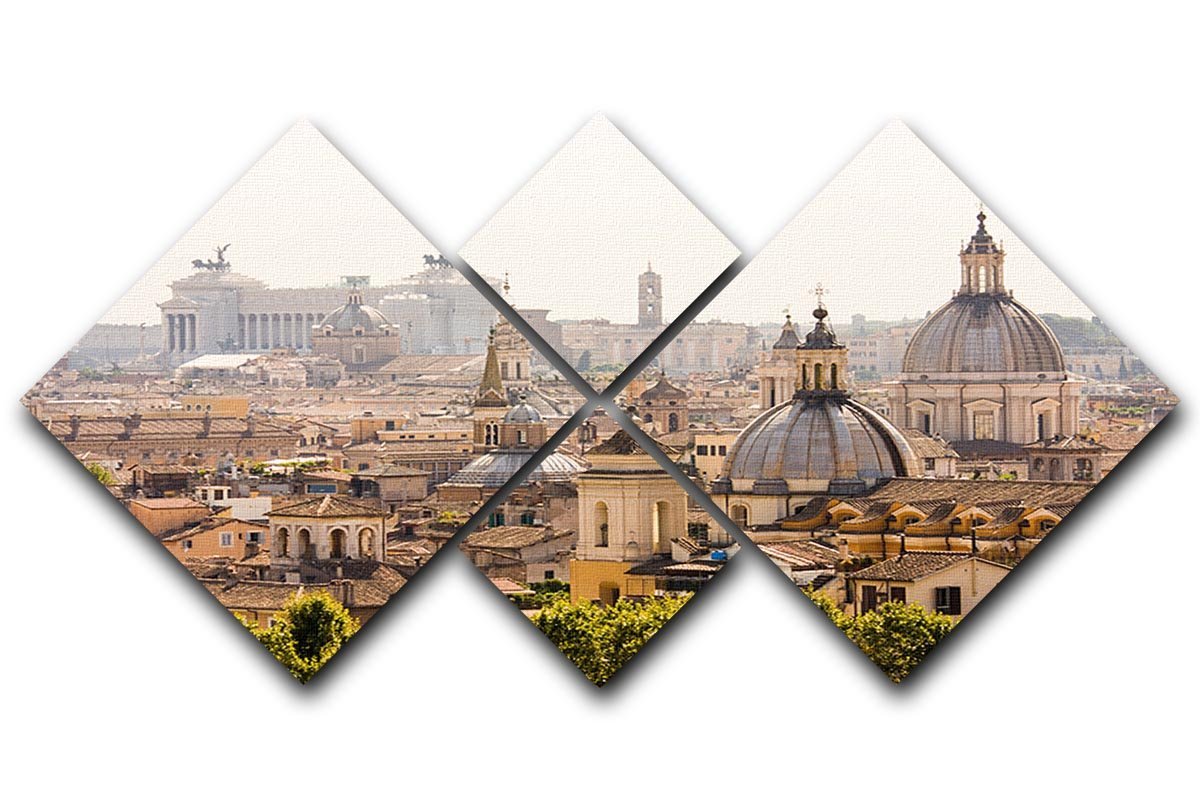monument and several domes 4 Square Multi Panel Canvas  - Canvas Art Rocks - 1