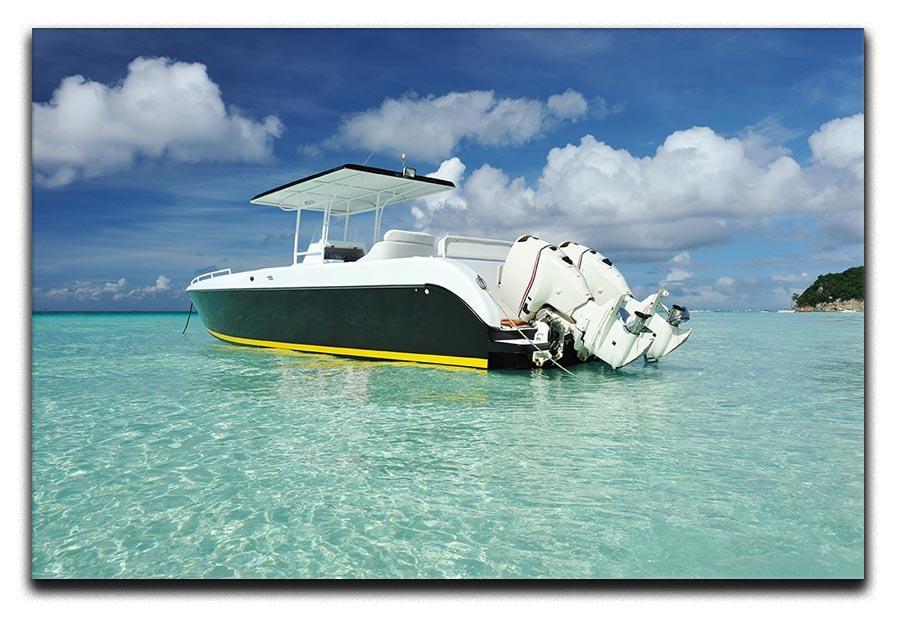 motor boat at Boracay island Canvas Print or Poster  - Canvas Art Rocks - 1