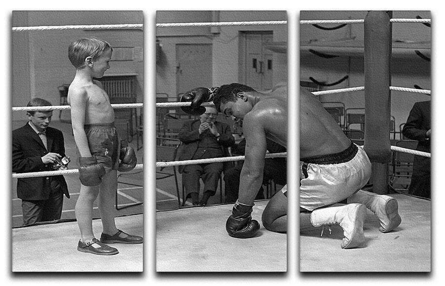 muhammad ali 2 3 Split Panel Canvas Print - Canvas Art Rocks - 1