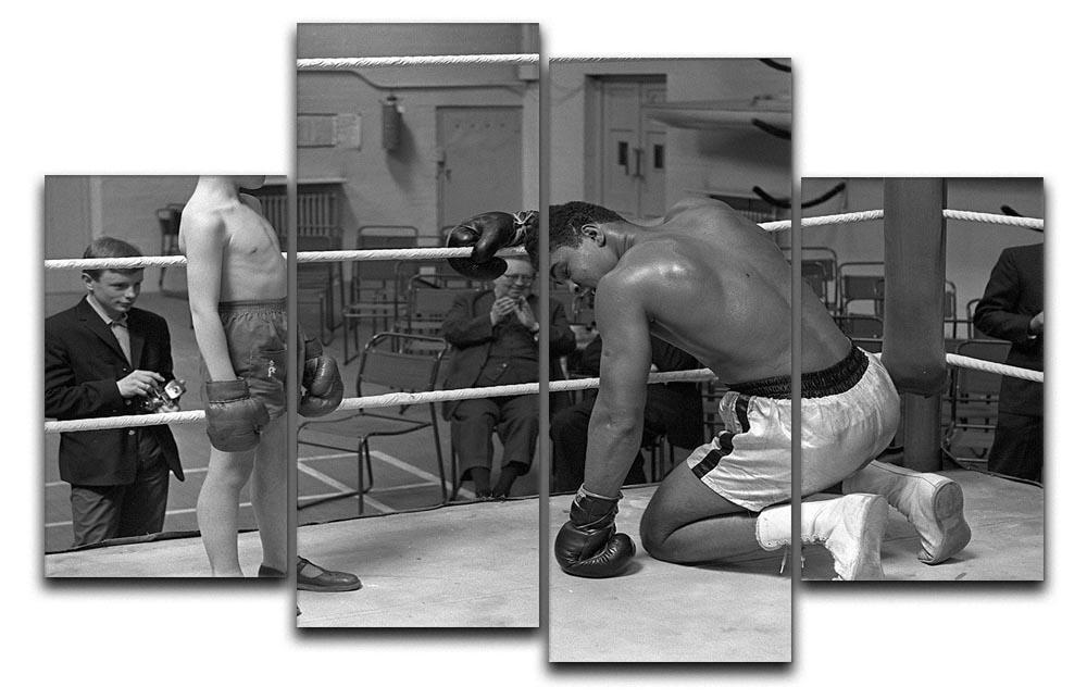 muhammad ali 2 4 Split Panel Canvas  - Canvas Art Rocks - 1