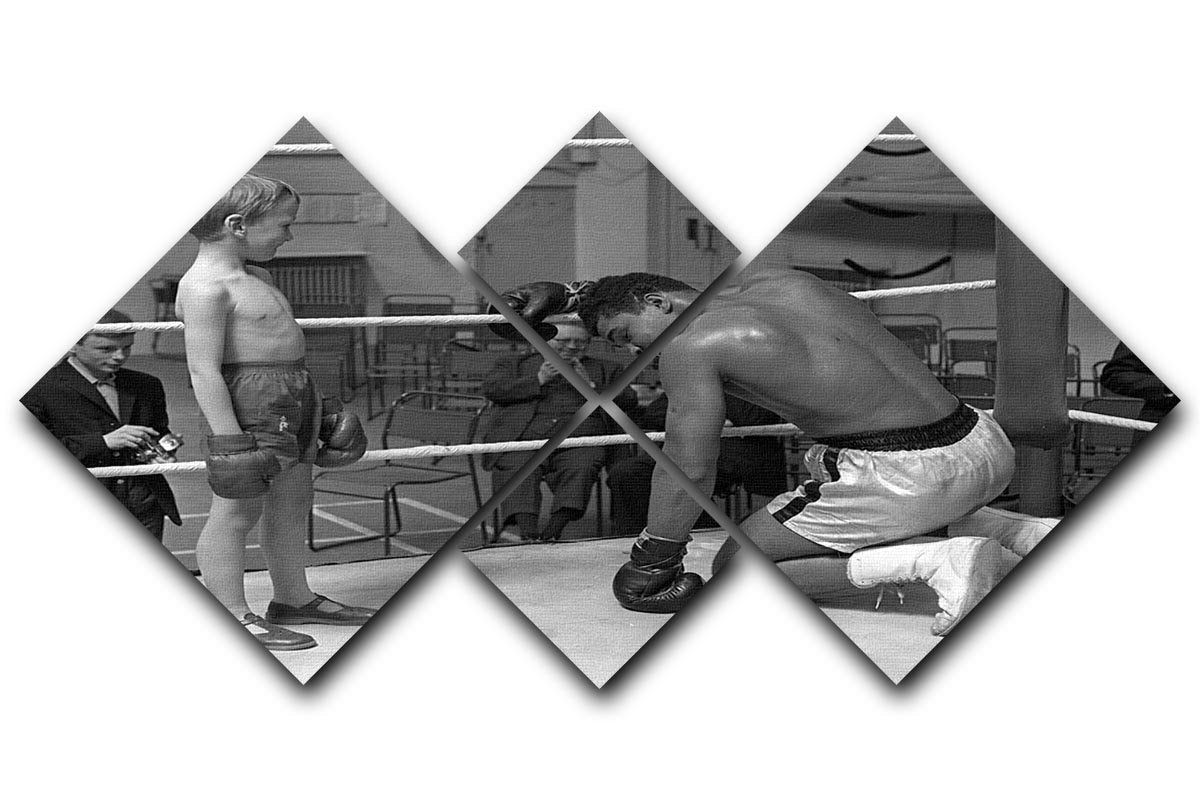 muhammad ali 2 4 Square Multi Panel Canvas  - Canvas Art Rocks - 1