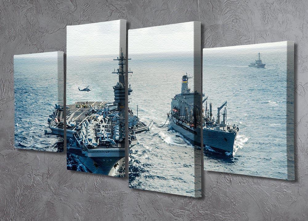 navy crossing the ocean 4 Split Panel Canvas  - Canvas Art Rocks - 2