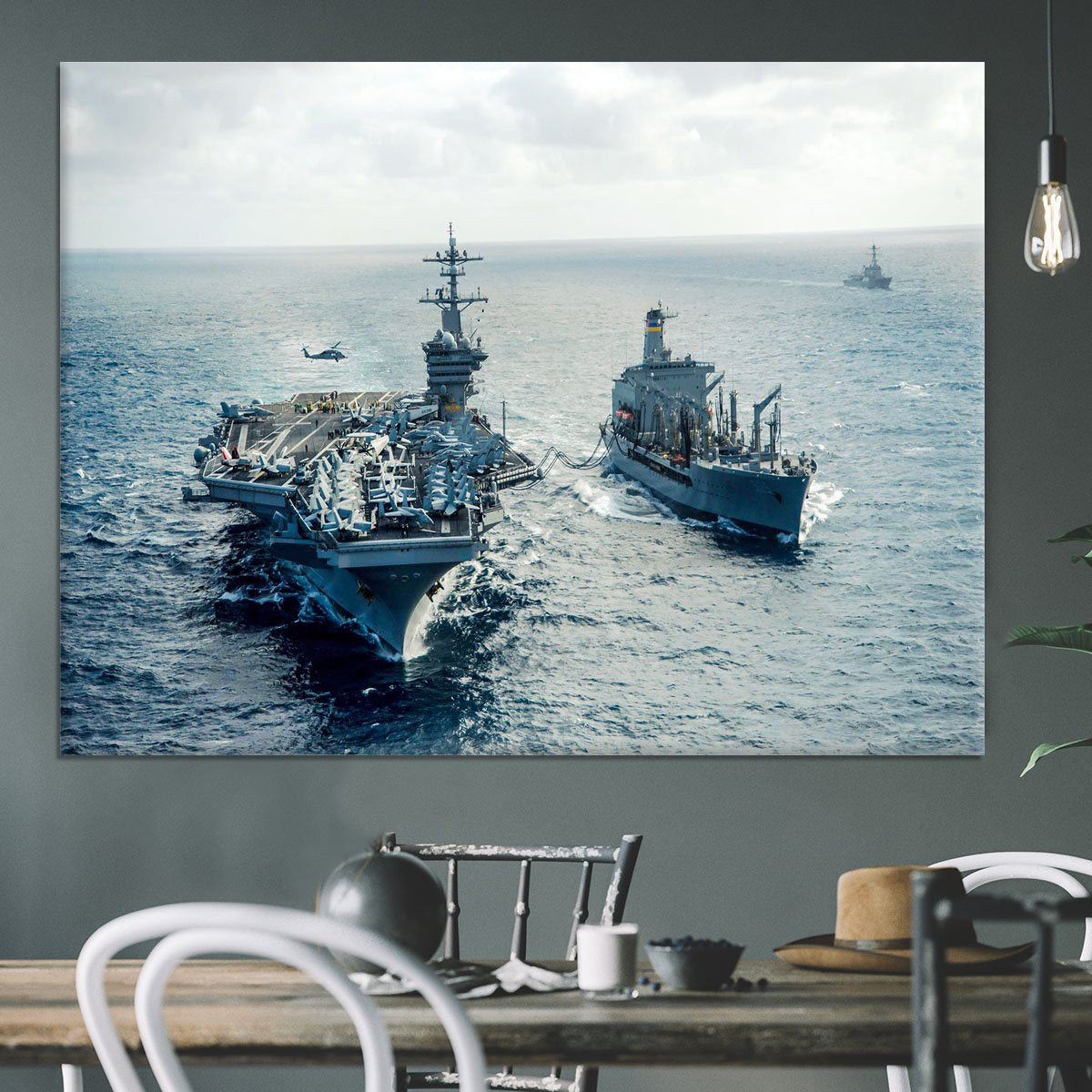 navy crossing the ocean Canvas Print or Poster