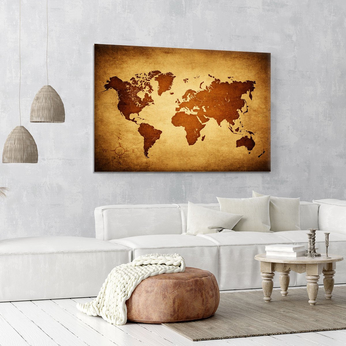 old map of the world Canvas Print or Poster
