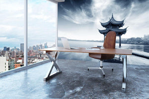 pavilion on the west lake Wall Mural Wallpaper - Canvas Art Rocks - 3