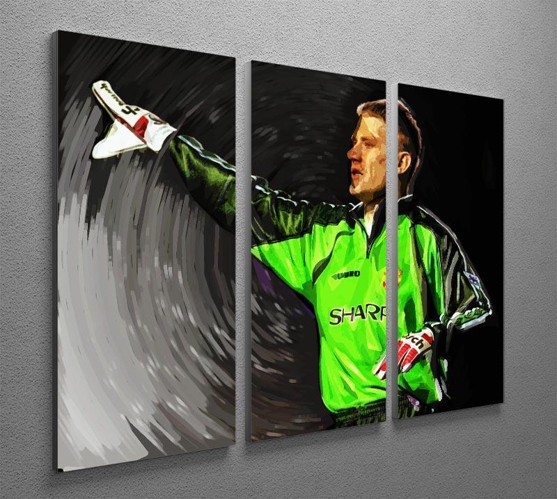 peter schmeichel man utd 3 Split Panel Canvas Print - Canvas Art Rocks - 2