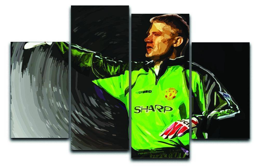 peter schmeichel man utd 4 Split Panel Canvas  - Canvas Art Rocks - 1