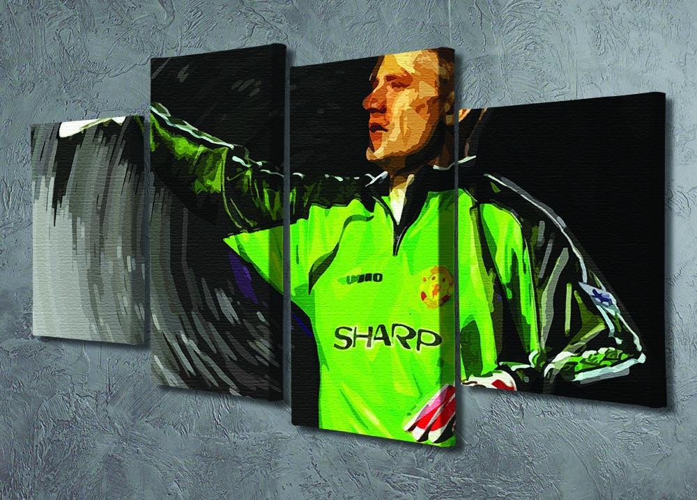 peter schmeichel man utd 4 Split Panel Canvas - Canvas Art Rocks - 2