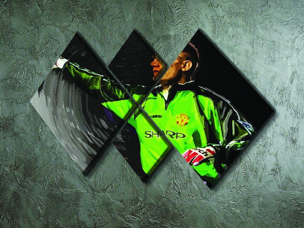peter schmeichel man utd 4 Square Multi Panel Canvas - Canvas Art Rocks - 2