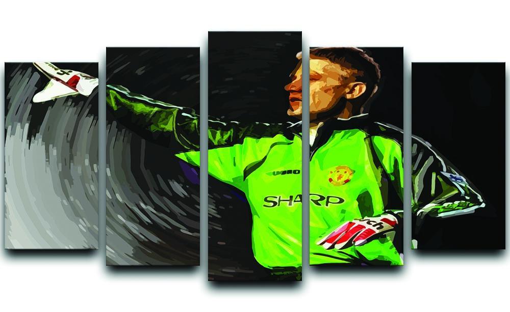 peter schmeichel man utd 5 Split Panel Canvas  - Canvas Art Rocks - 1