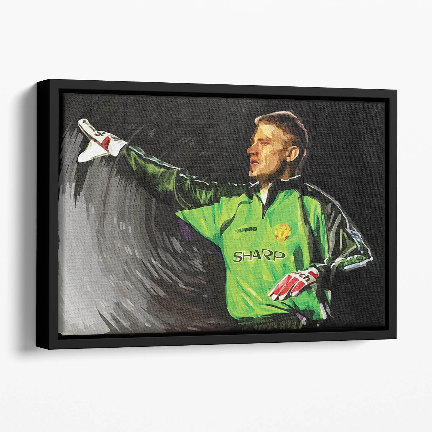 peter schmeichel man utd Floating Framed Canvas