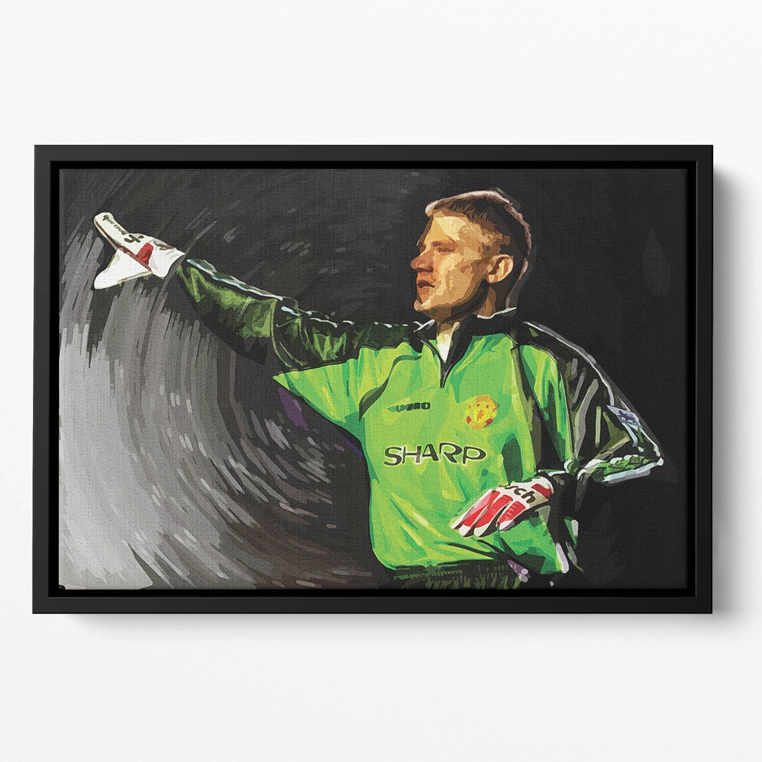 peter schmeichel man utd Floating Framed Canvas