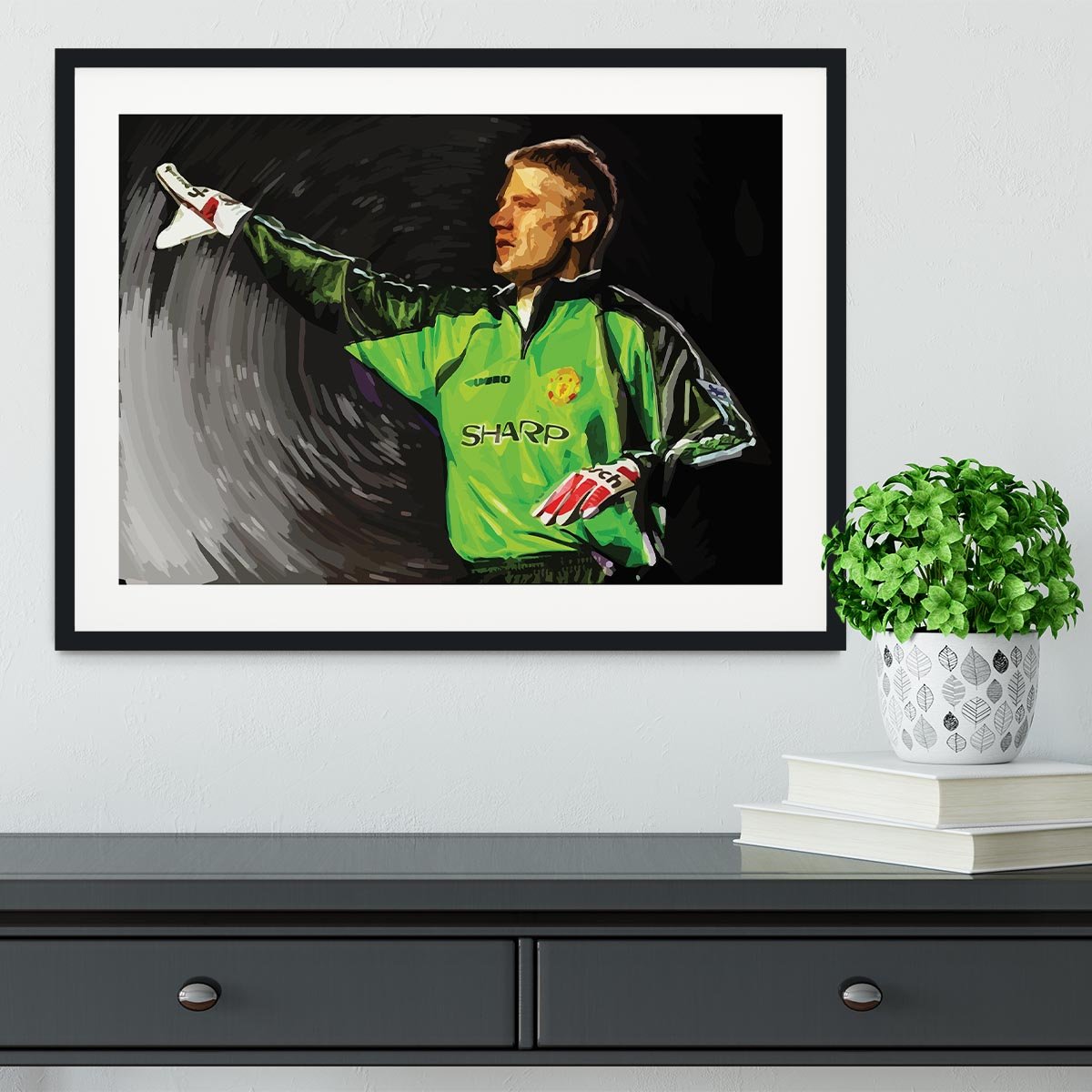peter schmeichel man utd Framed Print - Canvas Art Rocks - 1