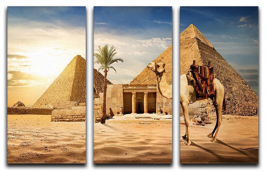 pyramid of Cheops 3 Split Panel Canvas Print - Canvas Art Rocks - 1
