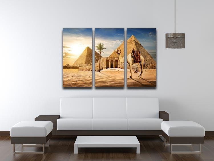 pyramid of Cheops 3 Split Panel Canvas Print - Canvas Art Rocks - 3