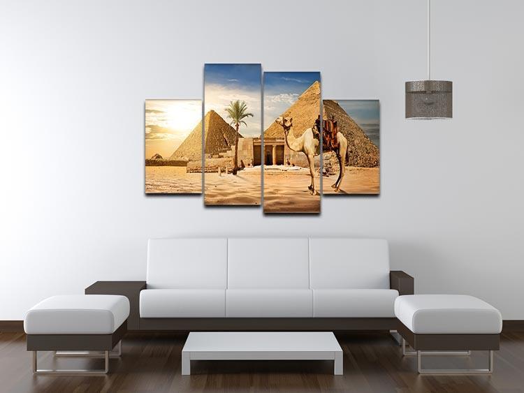 pyramid of Cheops 4 Split Panel Canvas  - Canvas Art Rocks - 3