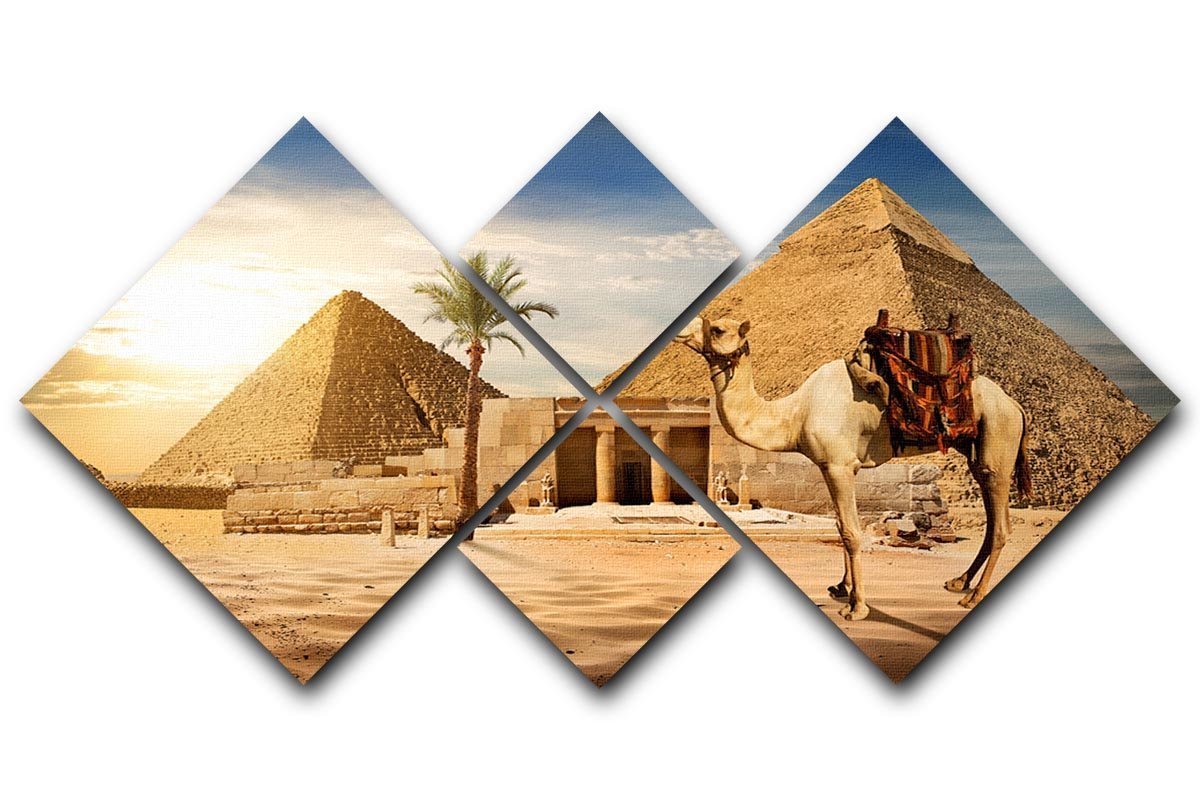 pyramid of Cheops 4 Square Multi Panel Canvas  - Canvas Art Rocks - 1