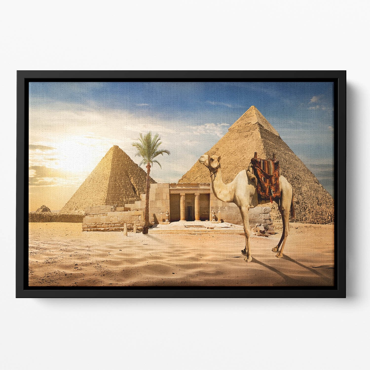 pyramid of Cheops Floating Framed Canvas