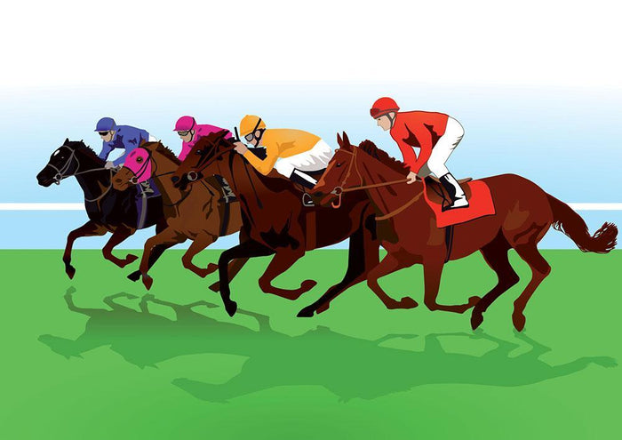 racehorses Wall Mural Wallpaper
