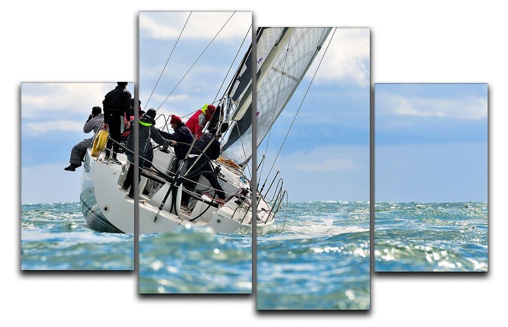 sailing crew 4 Split Panel Canvas  - Canvas Art Rocks - 1