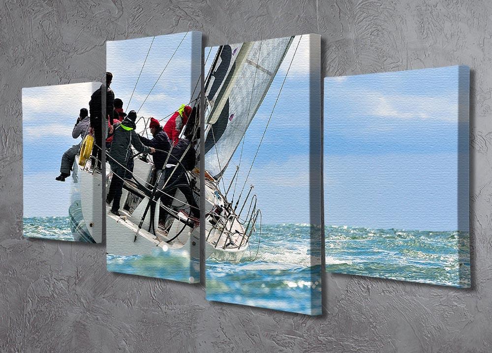 sailing crew 4 Split Panel Canvas  - Canvas Art Rocks - 2