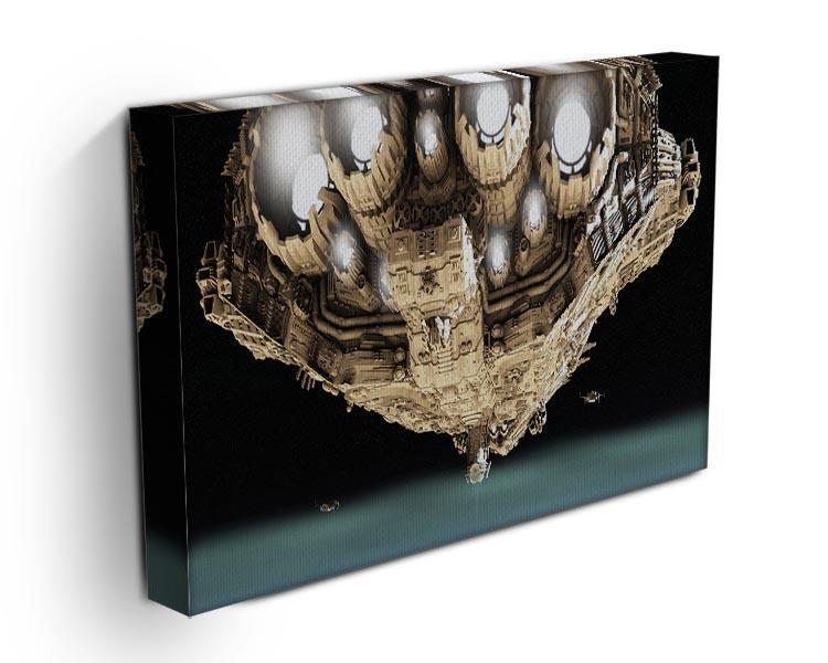 ships in low orbit over a planet Canvas Print or Poster - Canvas Art Rocks - 3