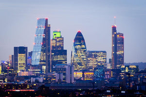 skyline from Greenwich Wall Mural Wallpaper - Canvas Art Rocks - 1