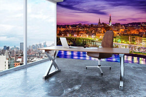 skyline on the Potomac River Wall Mural Wallpaper - Canvas Art Rocks - 3