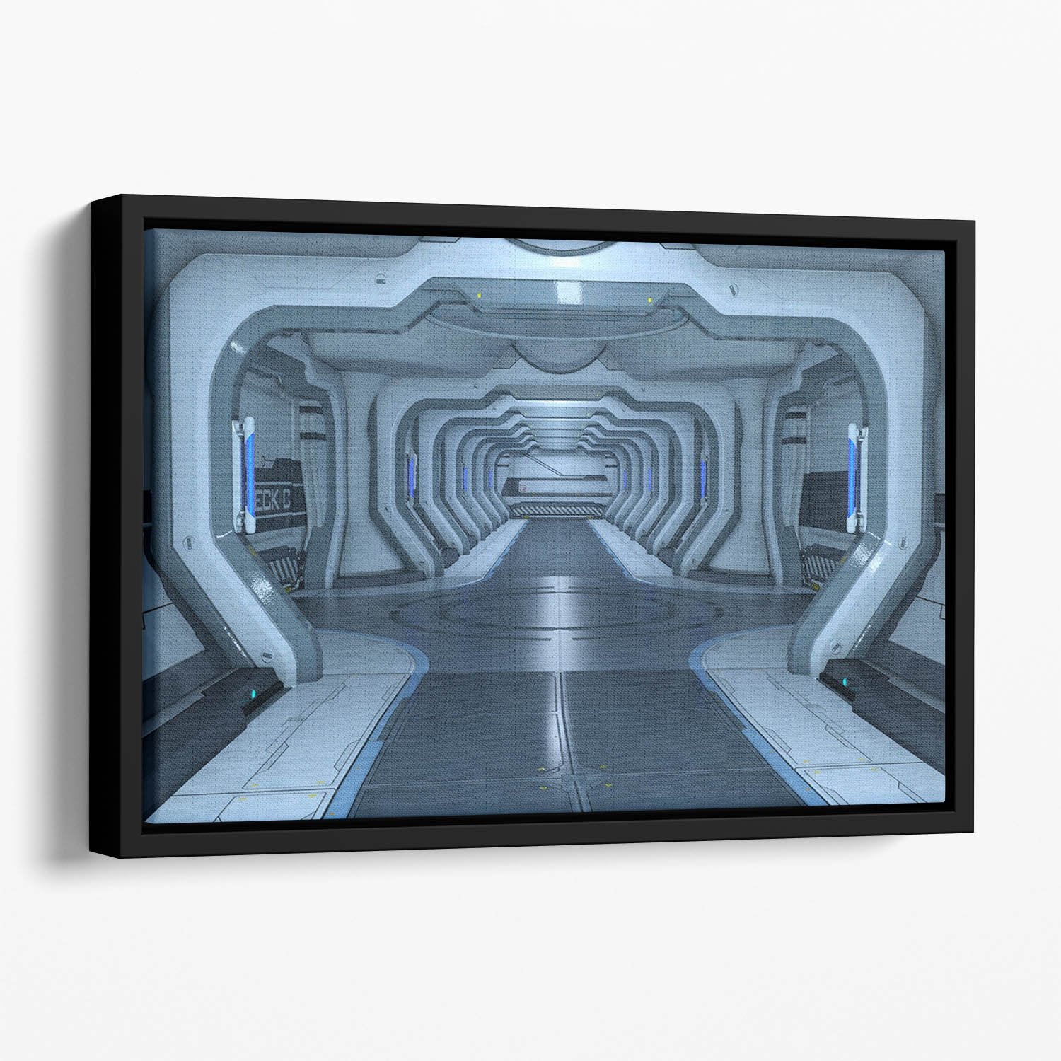 space station Floating Framed Canvas