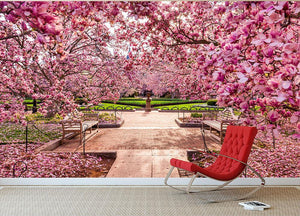 spring foliage near the National Mall Wall Mural Wallpaper - Canvas Art Rocks - 2