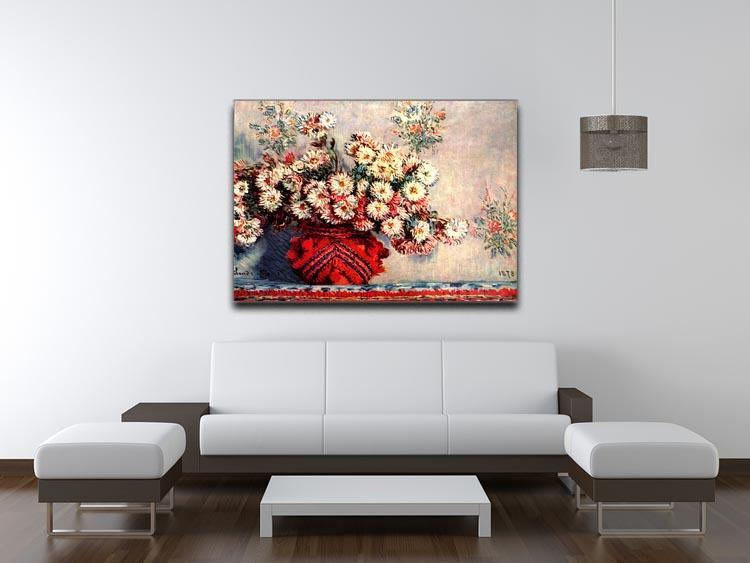 still life chrysanthemums Canvas Print & Poster - Canvas Art Rocks - 4