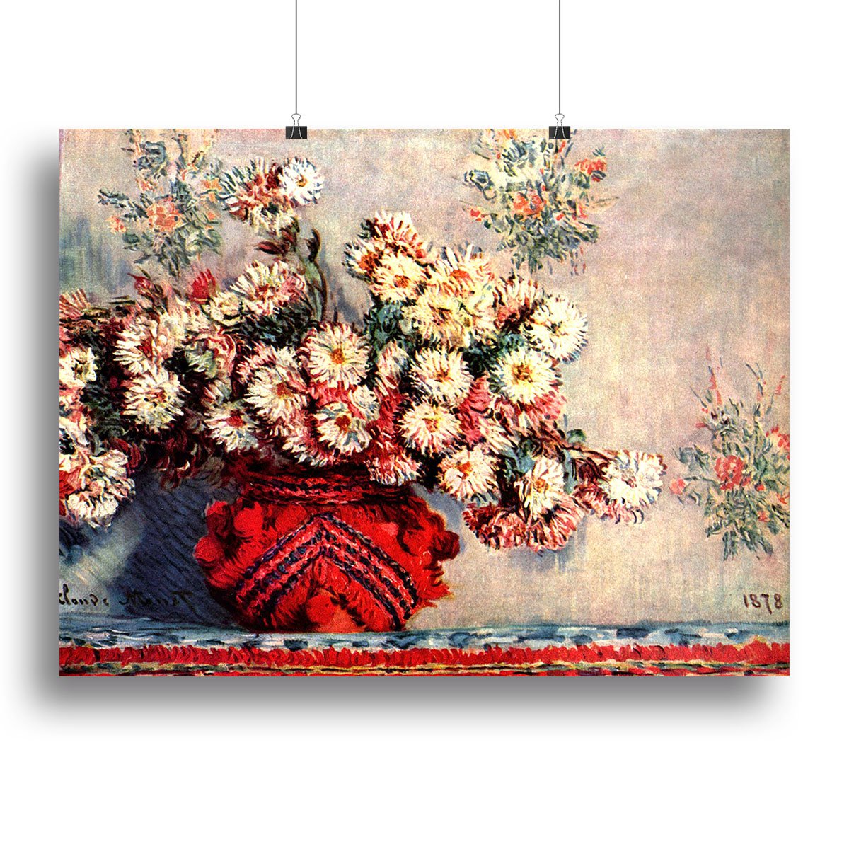 still life chrysanthemums Canvas Print or Poster