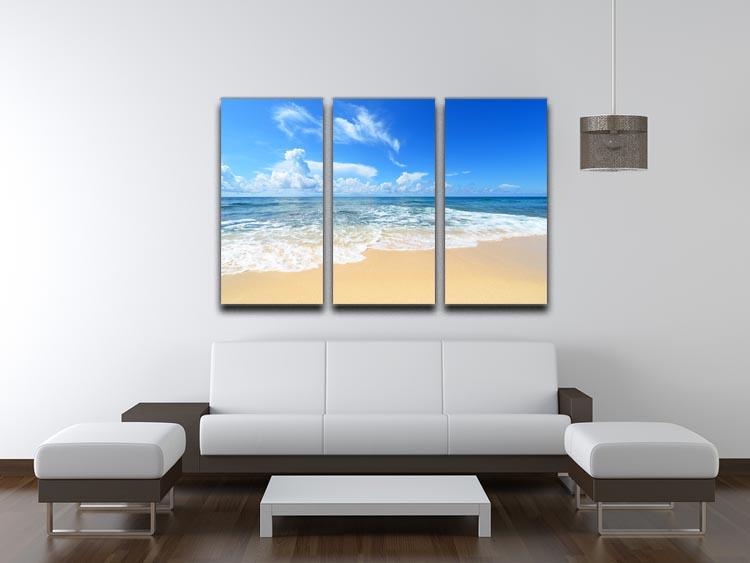 summer sky of Okinawa 3 Split Panel Canvas Print - Canvas Art Rocks - 3