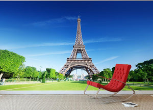 sunny morning and Eiffel Tower Wall Mural Wallpaper - Canvas Art Rocks - 2