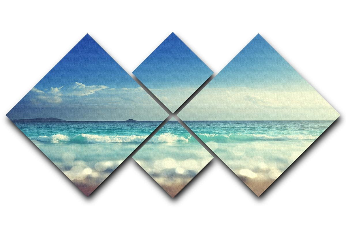 sunset time tilt shift soft 4 Square Multi Panel Canvas - Canvas Art Rocks - 1