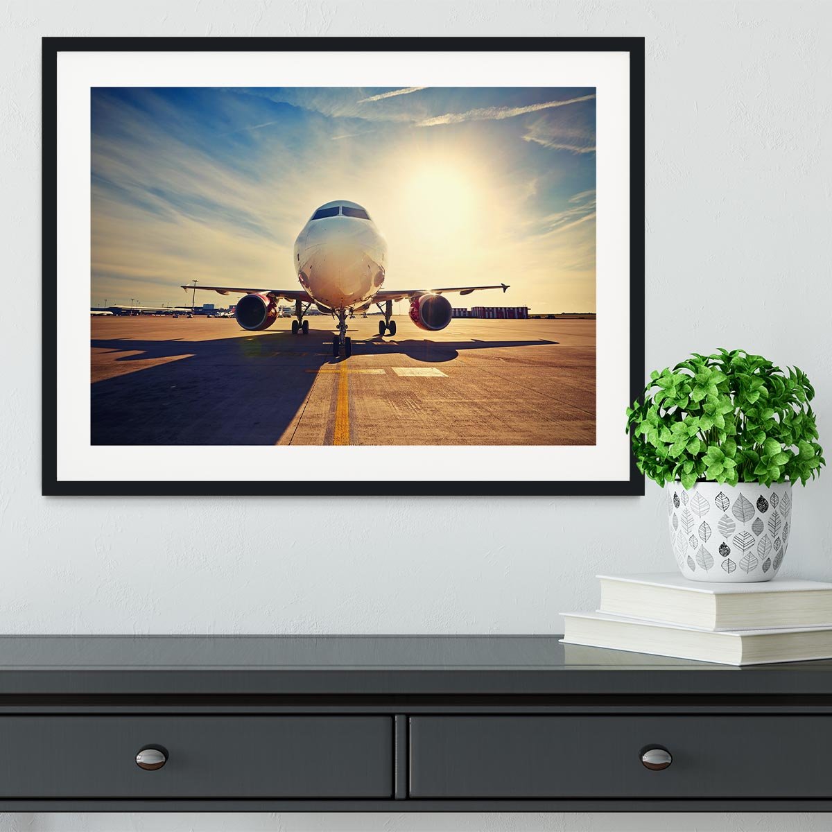 take off at the sunrise Framed Print - Canvas Art Rocks - 1