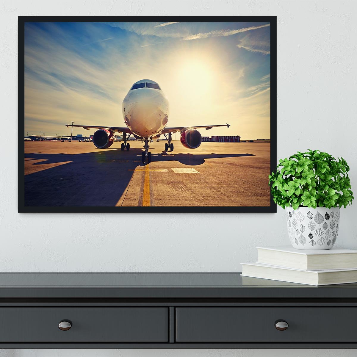 take off at the sunrise Framed Print - Canvas Art Rocks - 2