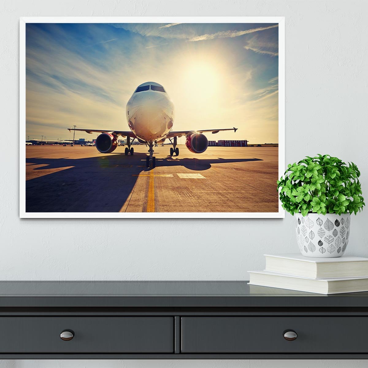 take off at the sunrise Framed Print - Canvas Art Rocks -6