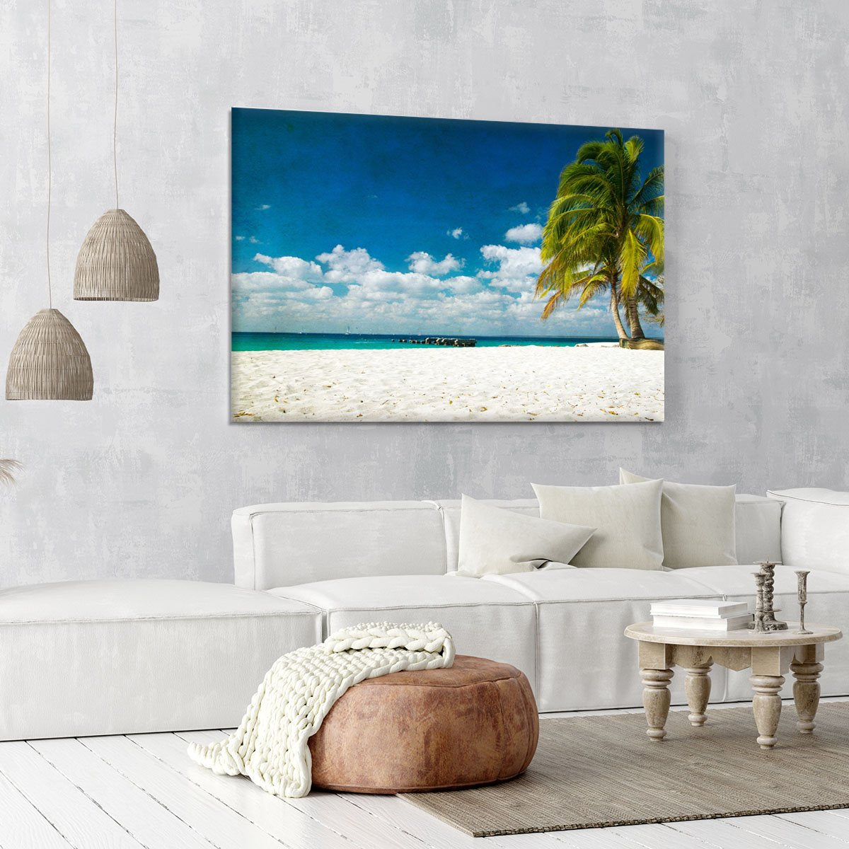 tropical beach Canvas Print or Poster