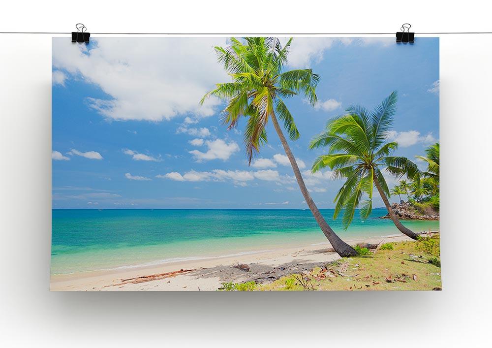 tropical beach with coconut palm Canvas Print or Poster - Canvas Art Rocks - 2