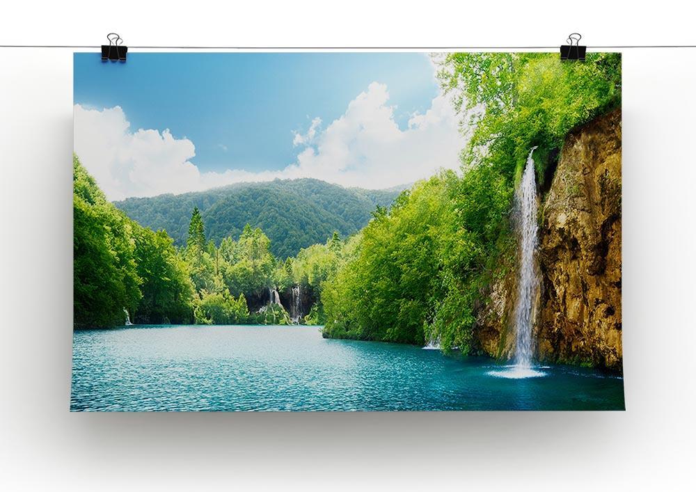 waterfall in deep forest Canvas Print or Poster - Canvas Art Rocks - 2