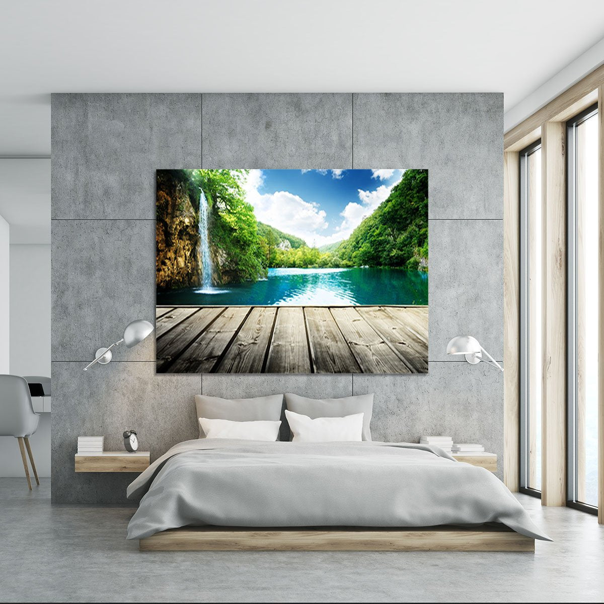 waterfall in deep forest of croatia Canvas Print or Poster