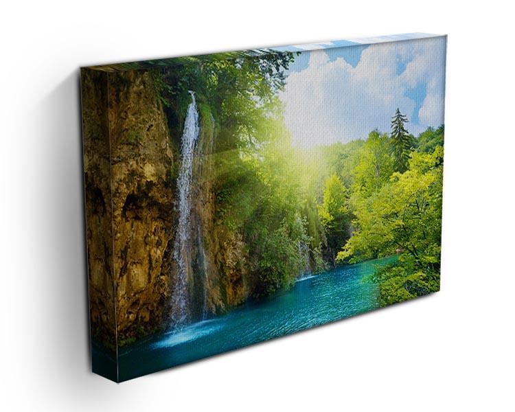 waterfalls in deep forest Canvas Print or Poster - Canvas Art Rocks - 3