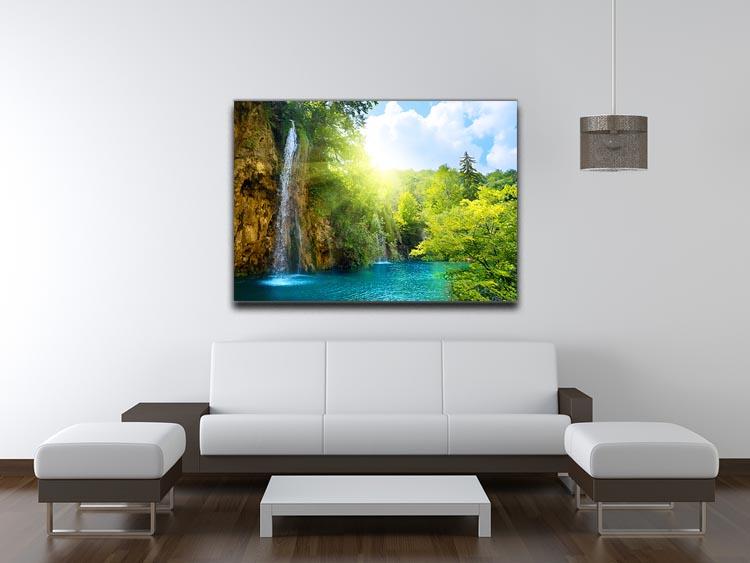 waterfalls in deep forest Canvas Print or Poster - Canvas Art Rocks - 4