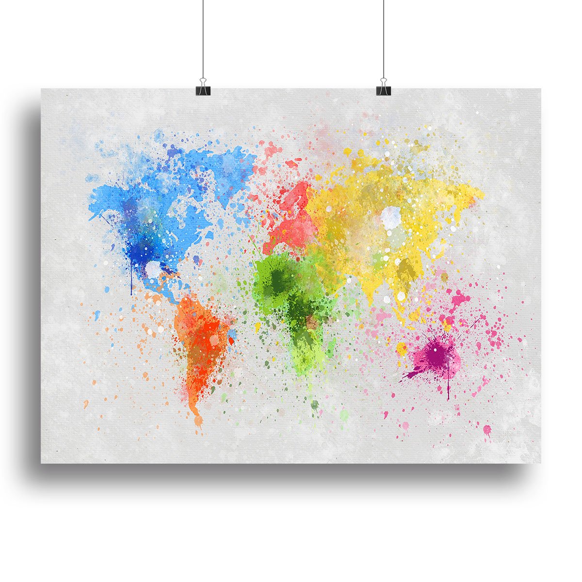 world map painting Canvas Print or Poster